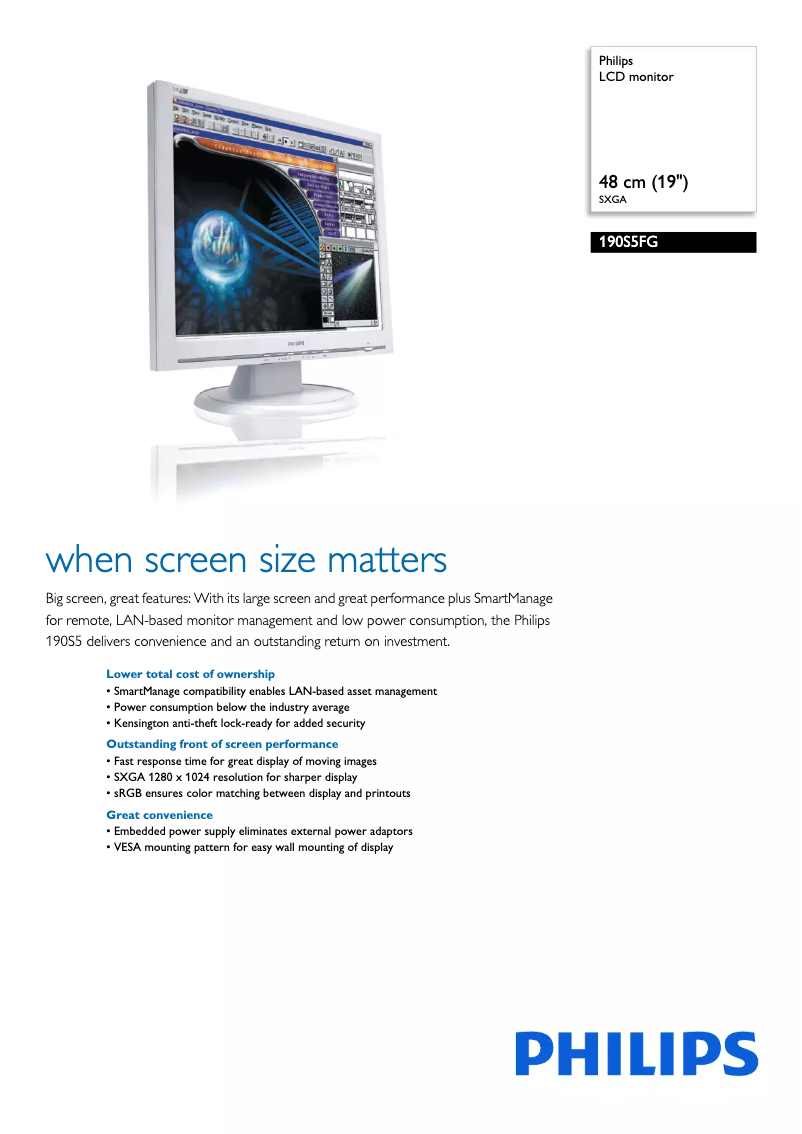 Image de la première page du manuel de l'appareil 190S5FG