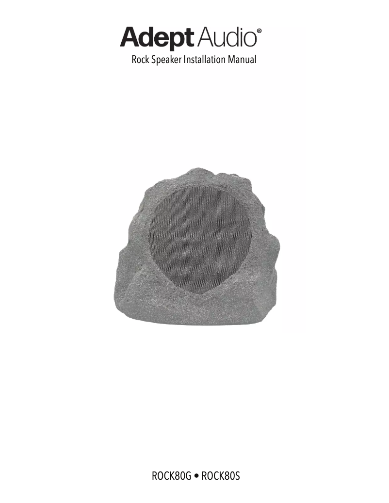 Page 1 de la notice Manuel utilisateur Adept Audio ROCK80