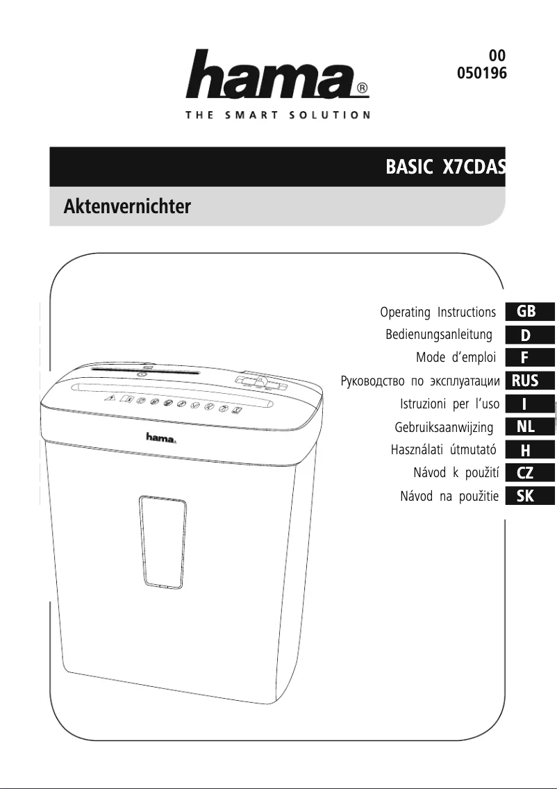 Página 1 del manual Manual de usuario Hama Basic X7CDA