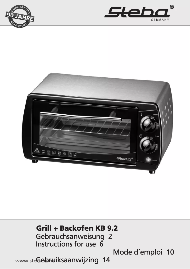 Page 1 de la notice Manuel utilisateur Steba KB 9.2