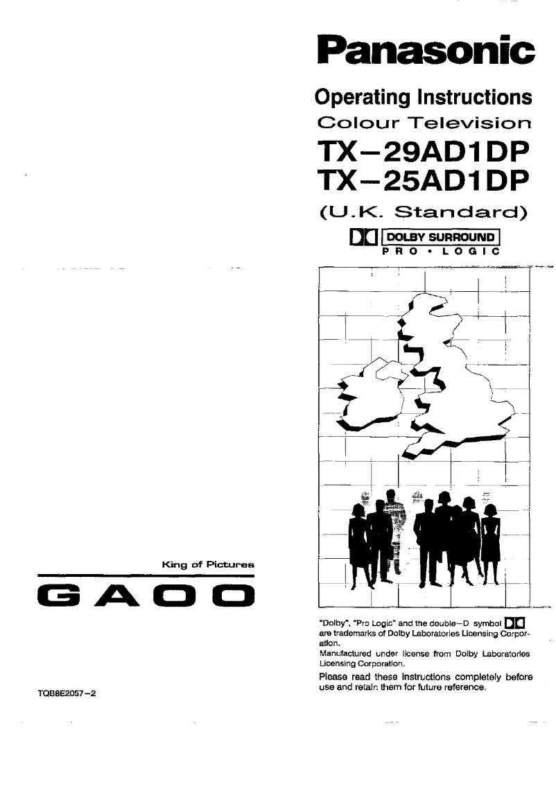 Page 1 de la notice Manuel utilisateur Panasonic TX-29AD1DP