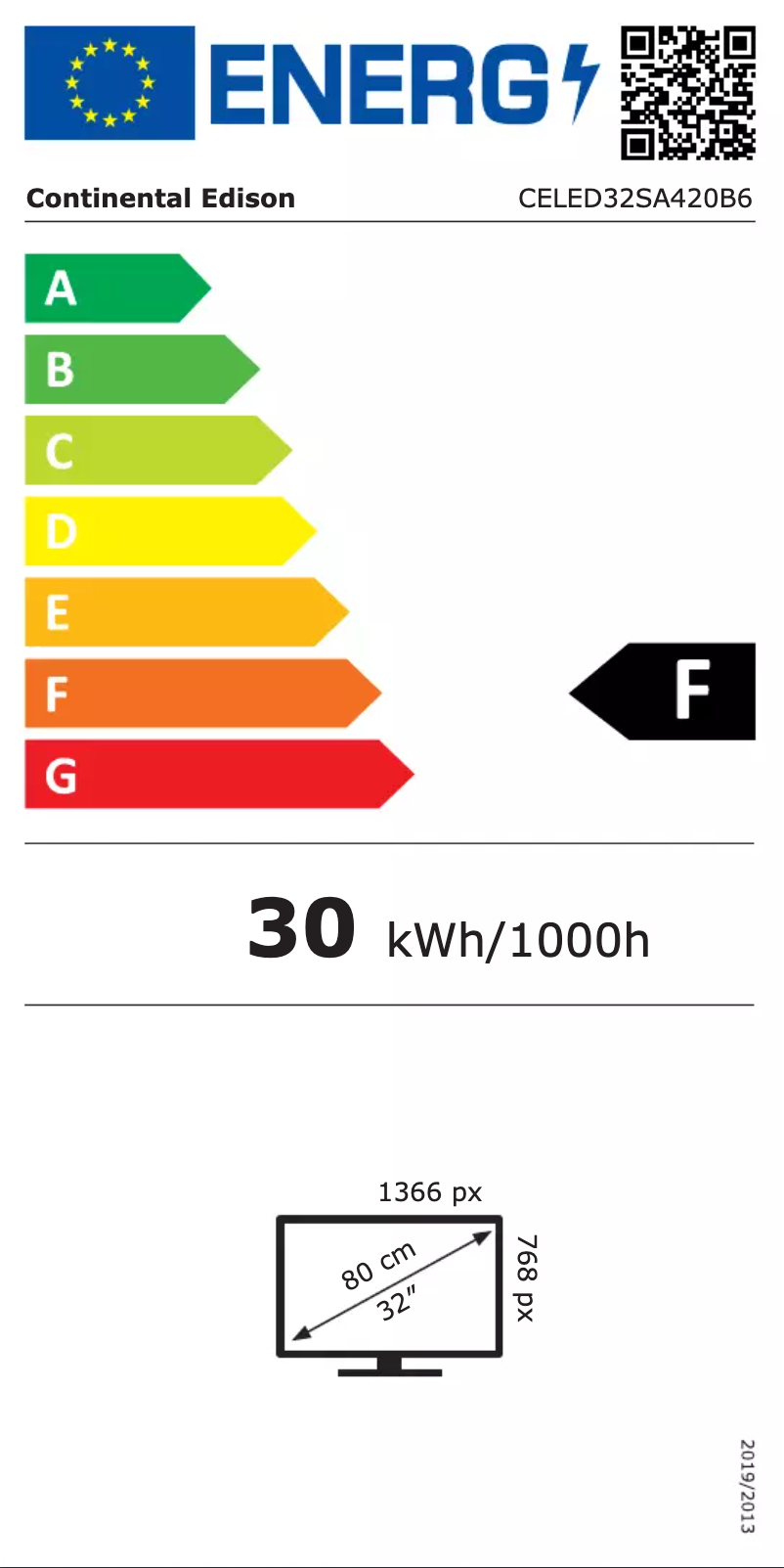 Page 1 of the manual User Manual Continental Edison CELED32SA420B6