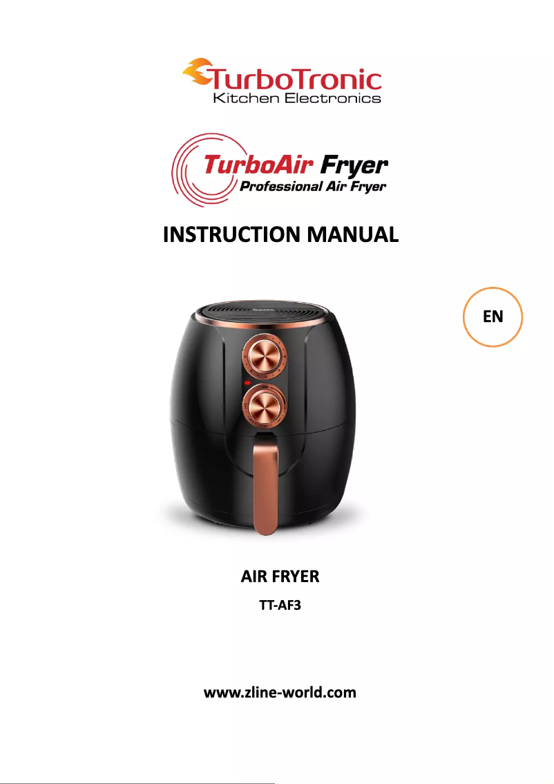 Page 1 de la notice Manuel utilisateur TurboTronic TurboAir TT-AF3