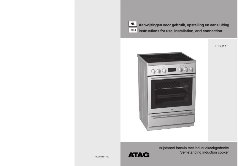 Page 1 de la notice Manuel utilisateur Atag FI6011EUU