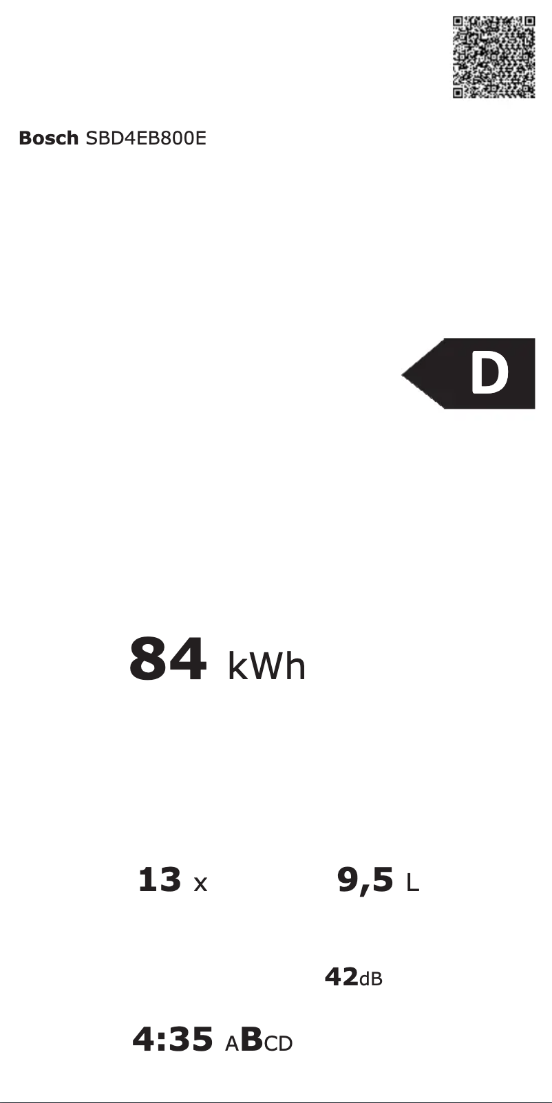 Page 1 de la notice Manuel utilisateur Bosch SBD4EB800E