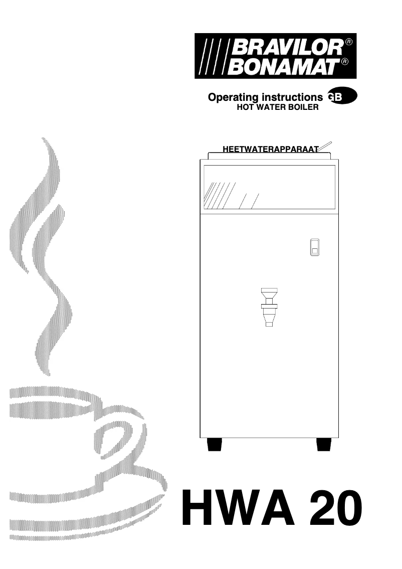 Page 1 de la notice Manuel utilisateur Bravilor Bonamat HWA20