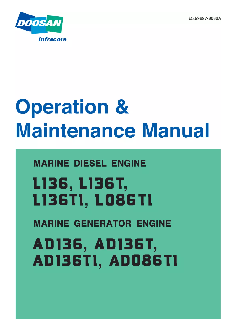 Page 1 of the manual User Manual Doosan L086TI