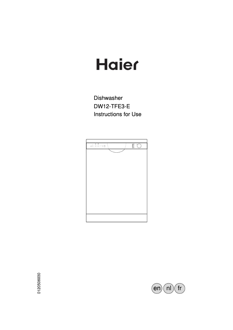Página 1 del manual Manual de usuario Haier DW12-TFE 3-E
