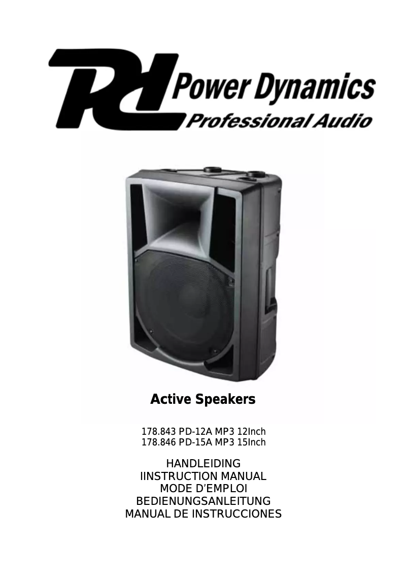 Page 1 de la notice Manuel utilisateur Skytec Active Speaker 178.843