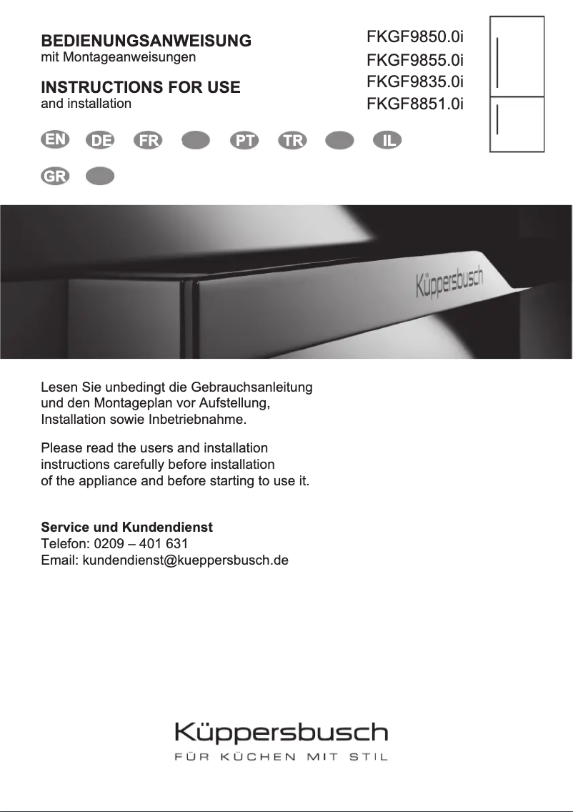 Página 1 del manual Manual de usuario Küppersbusch FKGF8851.0i