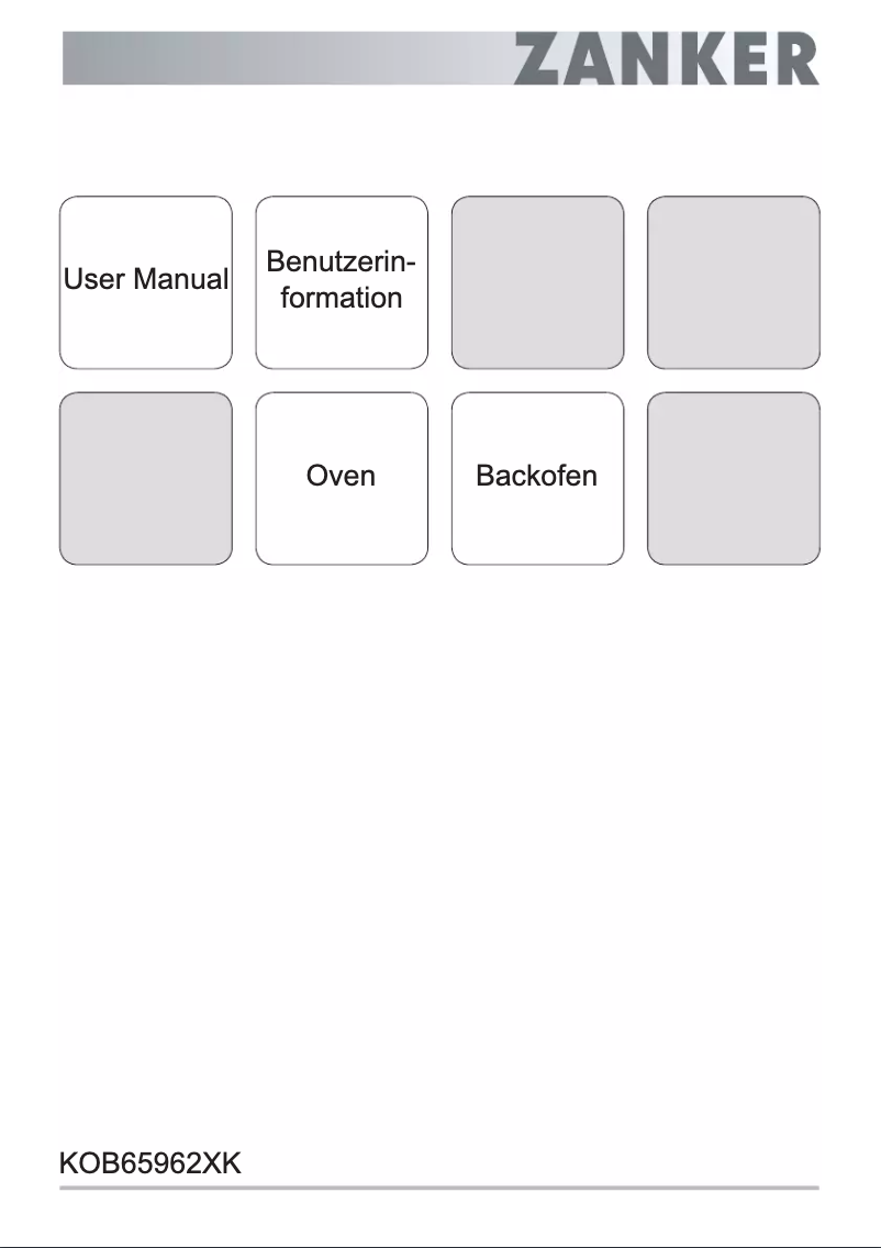 Page 1 de la notice Manuel utilisateur Zanker KOB65962XK