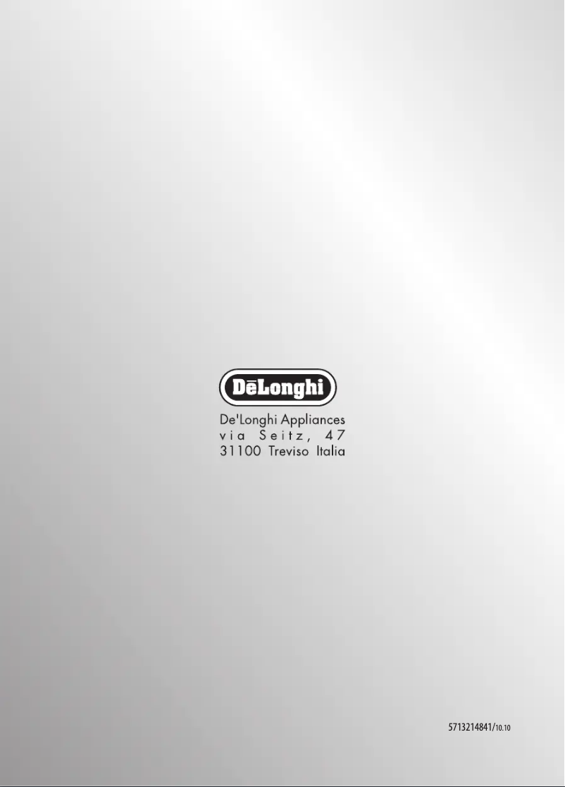 Page 1 de la notice Manuel utilisateur DeLonghi Magnifica ESAM 04.320.S