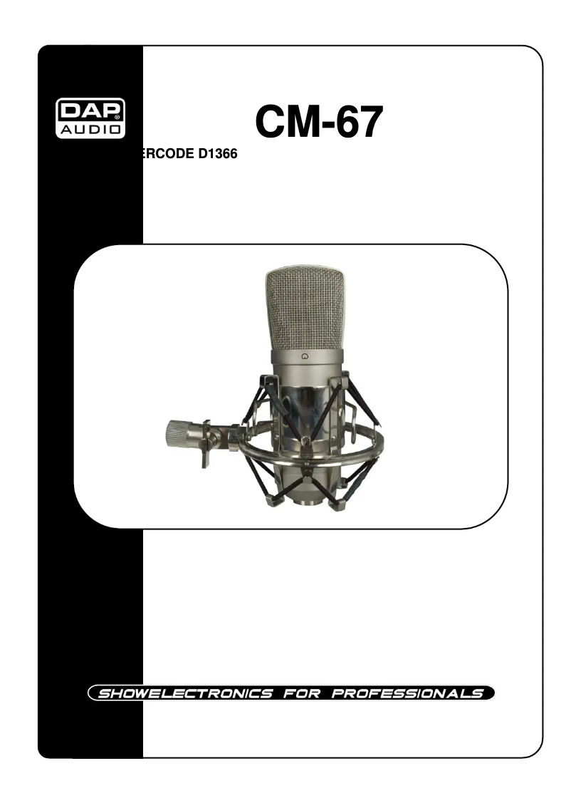 Page 1 de la notice Manuel utilisateur DAP-Audio CM-67