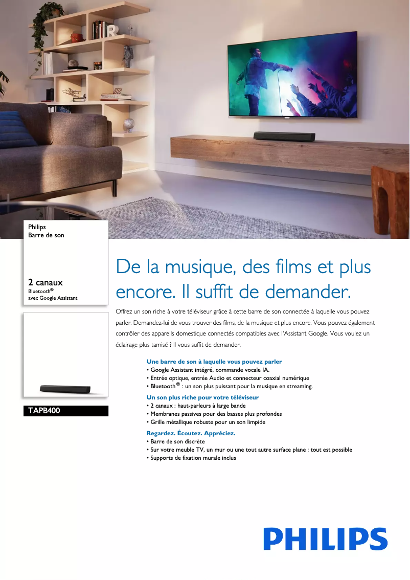 Image de la première page du manuel de l'appareil TAPB400