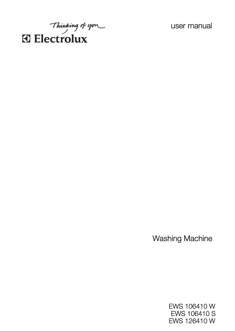 Página 1 del manual Manual de usuario Electrolux EWS 106410 S