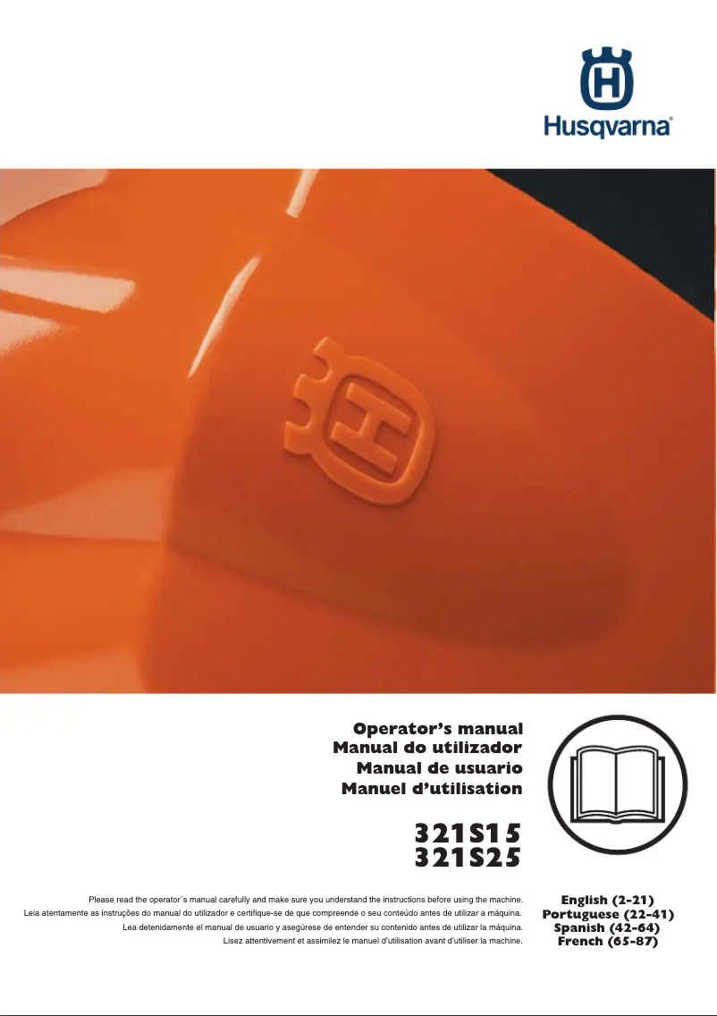 Page 1 de la notice Manuel utilisateur Husqvarna 321S15