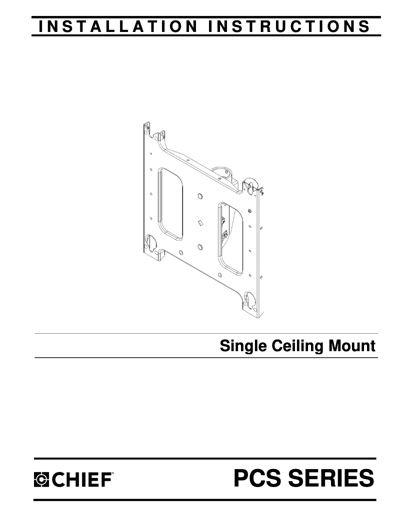 Page 1 de la notice Manuel utilisateur Chief PCS2264