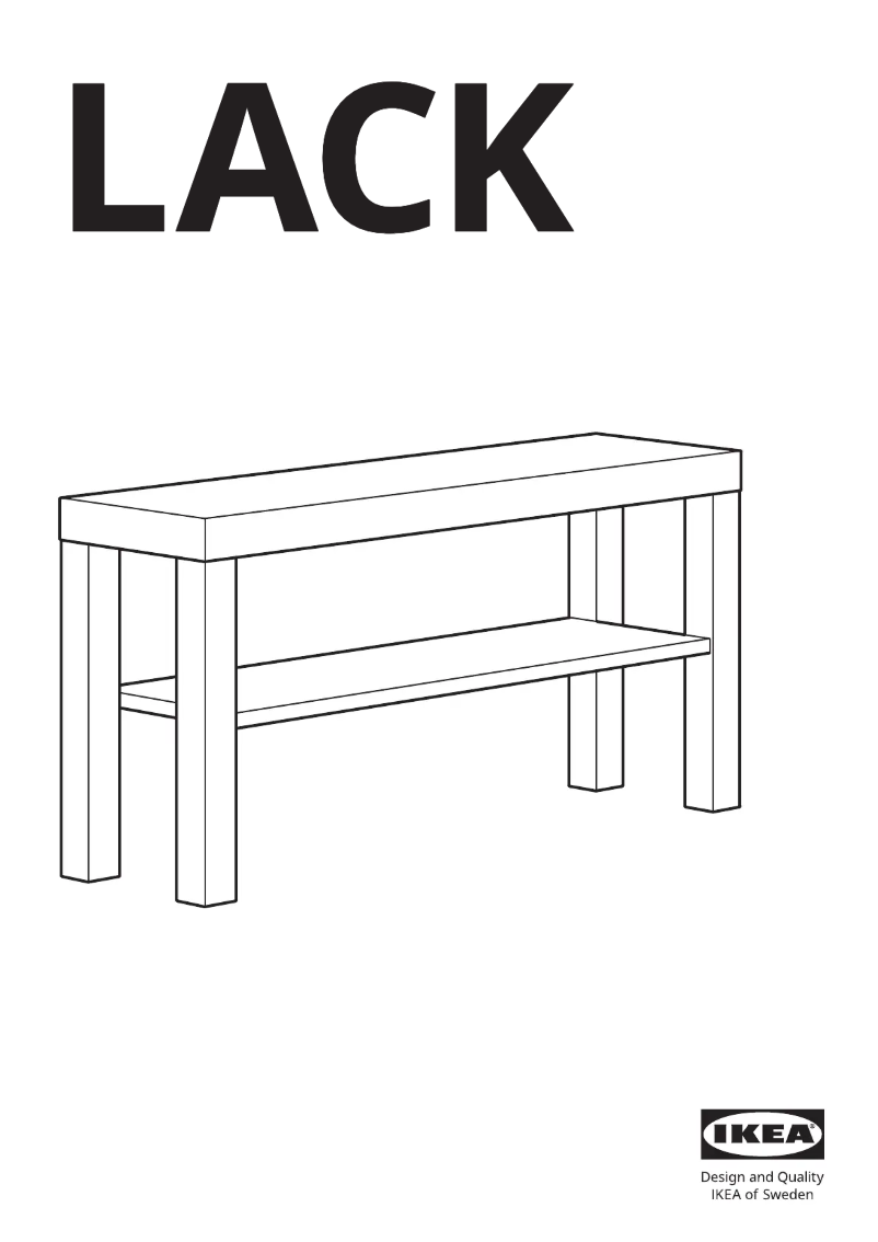 Page 1 de la notice Manuel utilisateur Ikea LACK 004.500.88