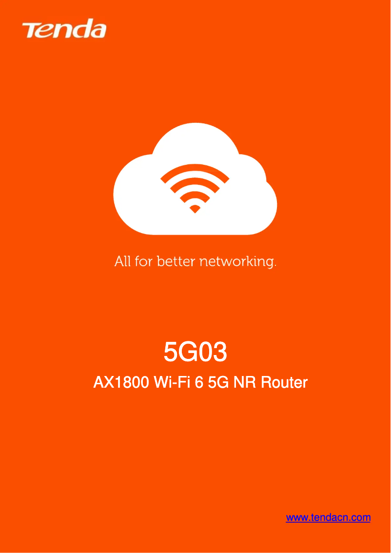 Page 1 de la notice Fiche technique Tenda 5G03