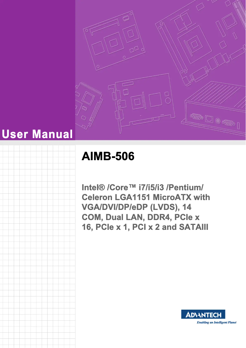 Página 1 del manual Manual de usuario Advantech AIMB-506