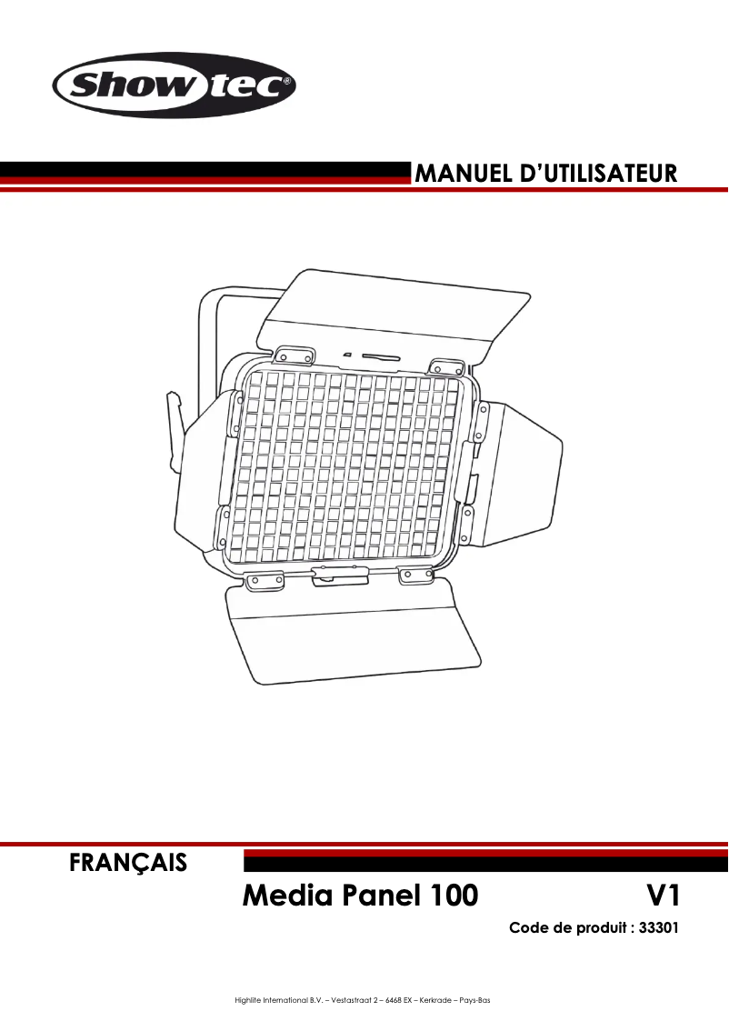 Image de la première page du manuel de l'appareil Media Panel 100