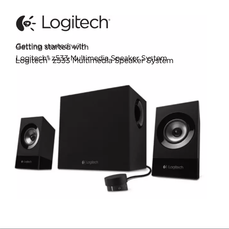 Page 1 de la notice Manuel utilisateur Logitech Z537