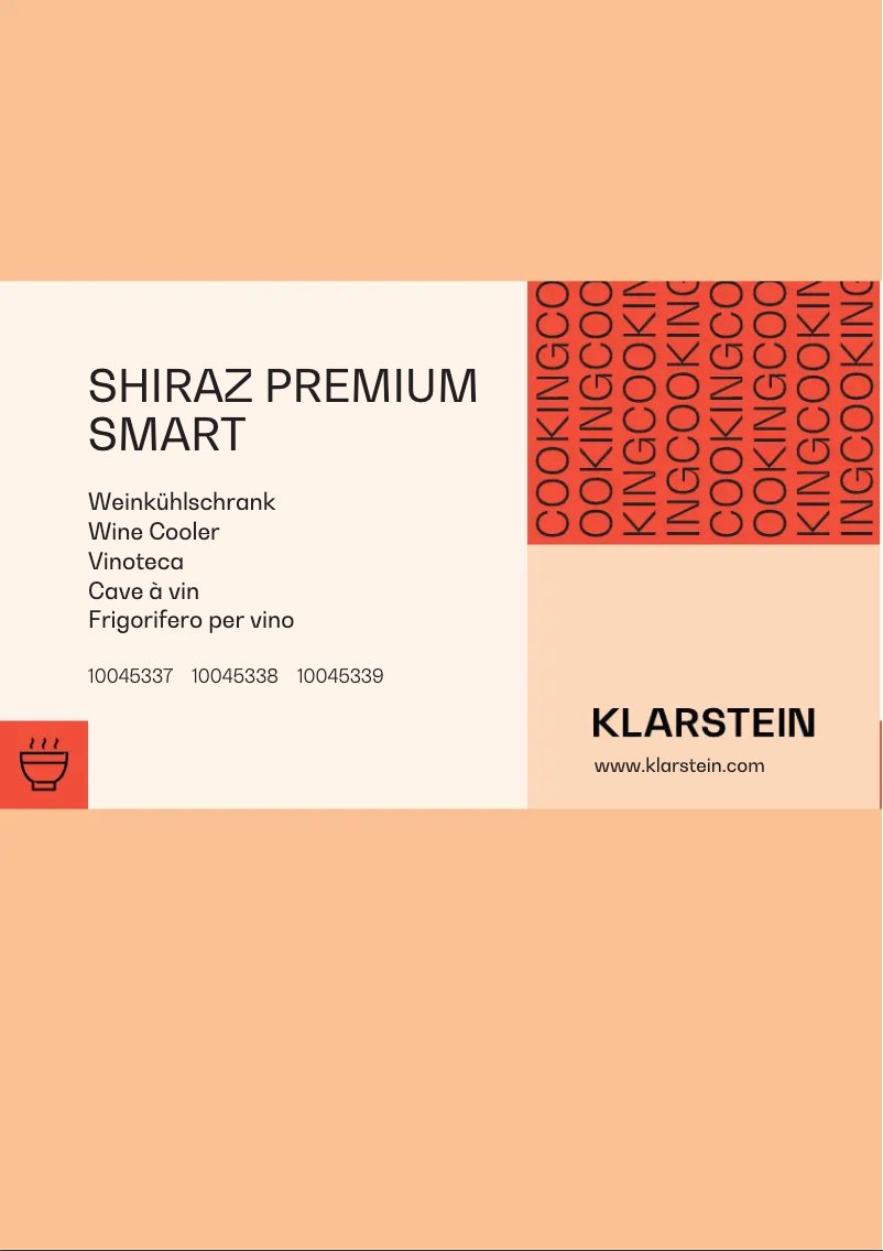 Page 1 de la notice Manuel utilisateur Klarstein Shiraz Premium Smart 24