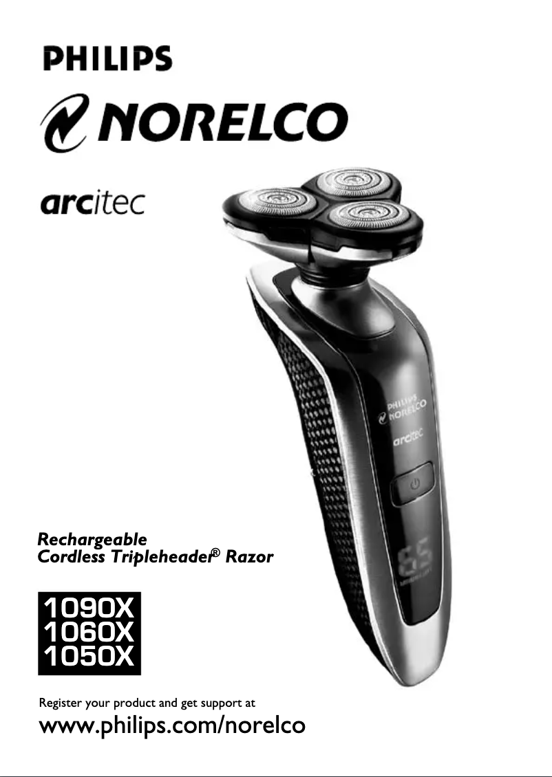 Page 1 of the manual User Manual Philips Norelco Arcitec 1050X