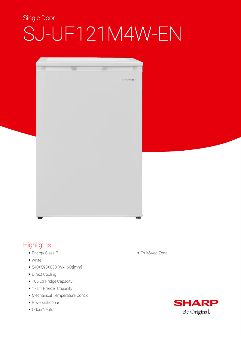 Image de la première page du manuel de l'appareil SJ-UF121M4W-EN