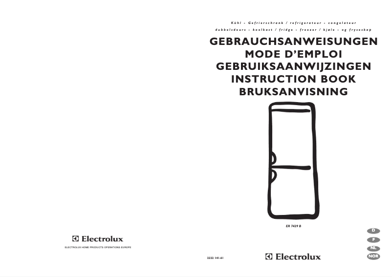 Página 1 del manual Manual de usuario Electrolux ER 7429 B