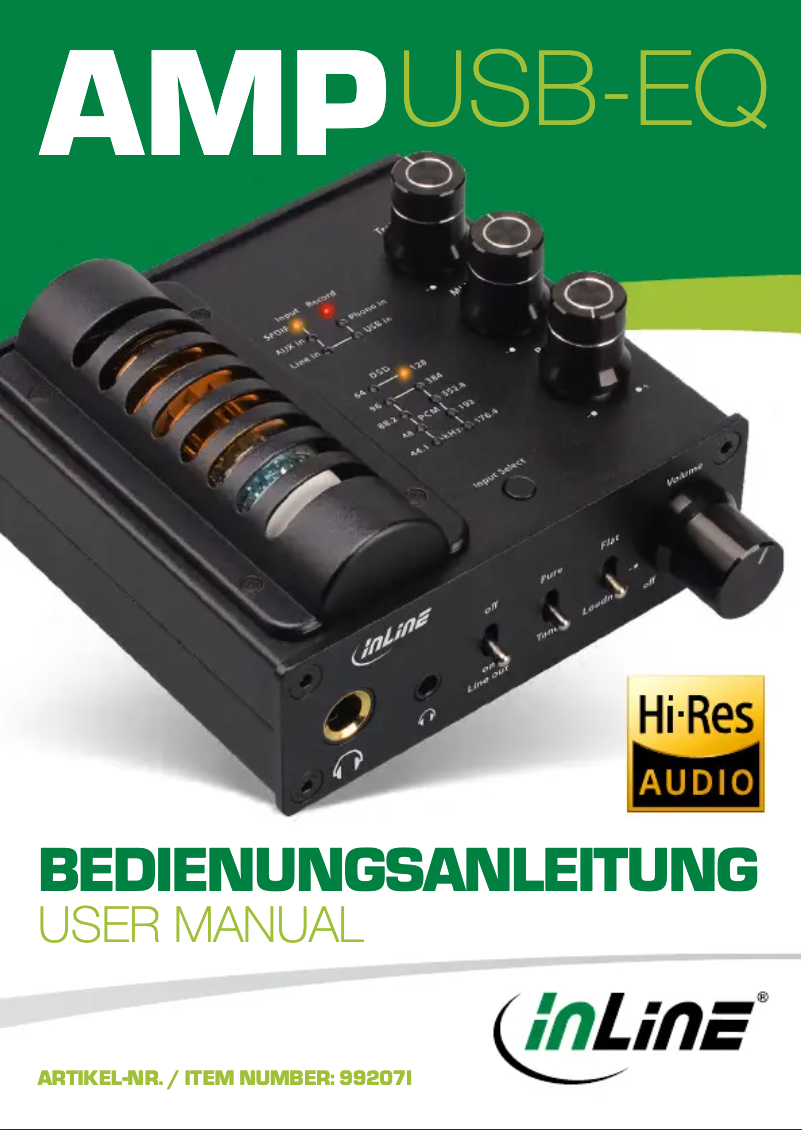 Page 1 de la notice Manuel utilisateur InLine AmpUSB-EQ