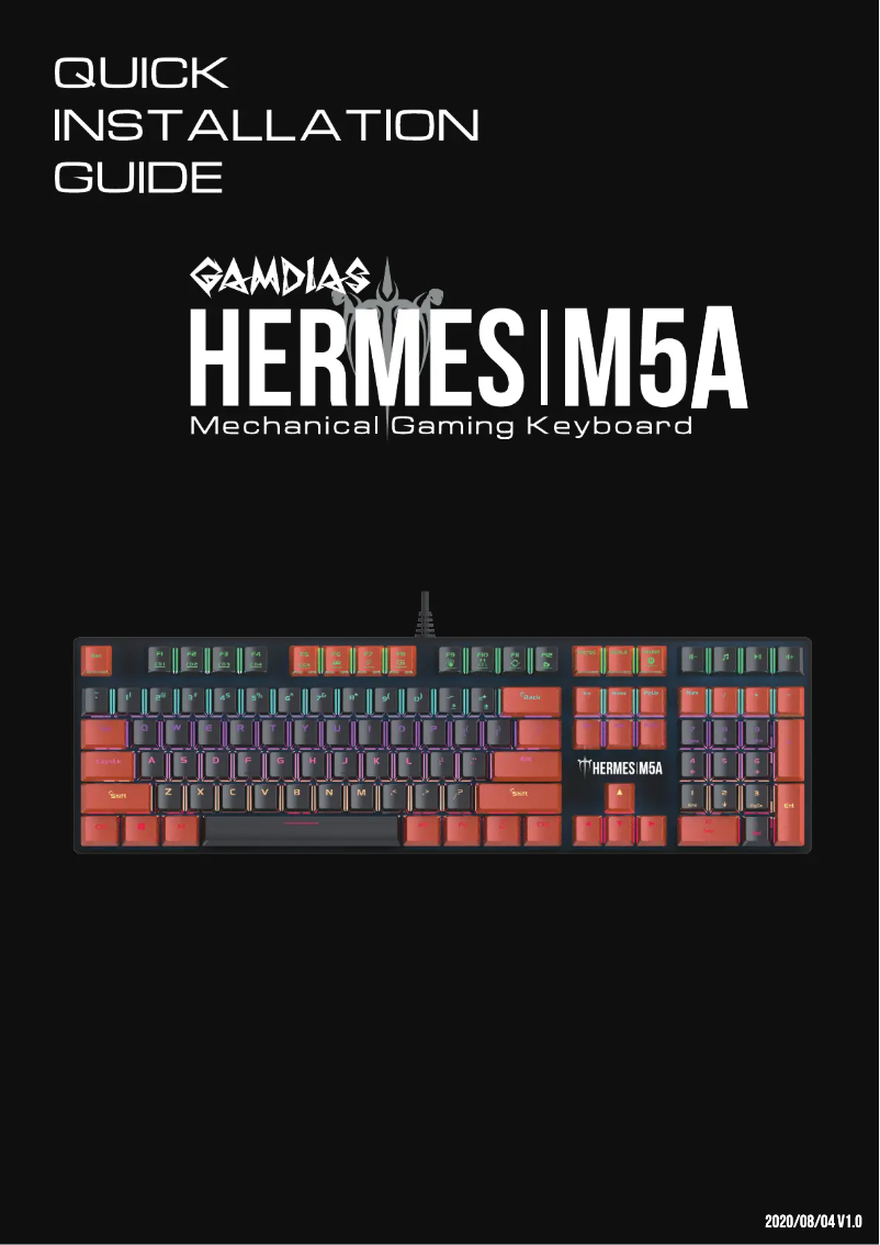 Page 1 de la notice Manuel utilisateur Gamdias Hermes M5A