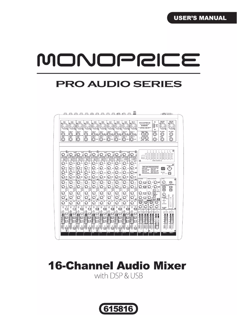 Page 1 de la notice Manuel utilisateur Monoprice 615816