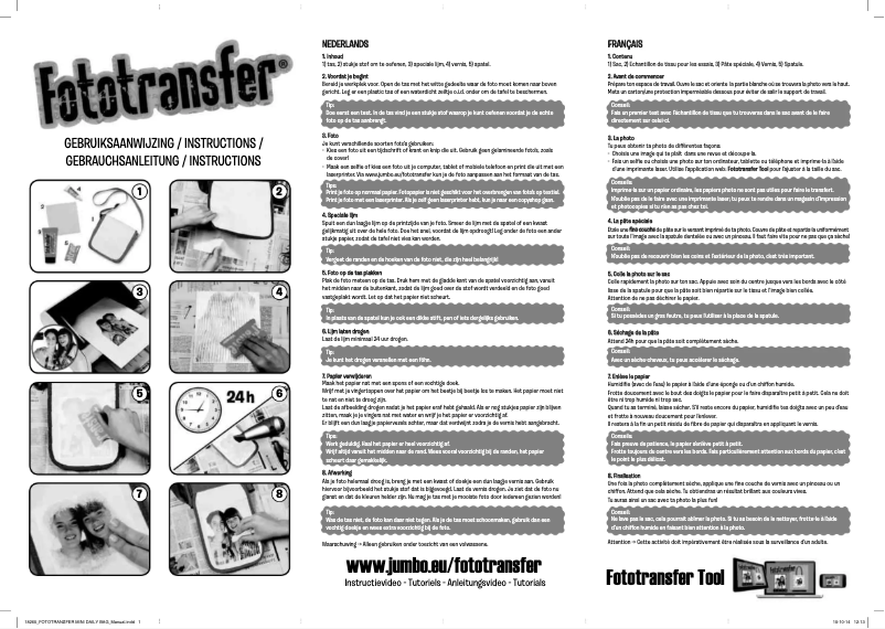 Page 1 of the manual User Manual Jumbo Fototransfer - Mini Daily Bag