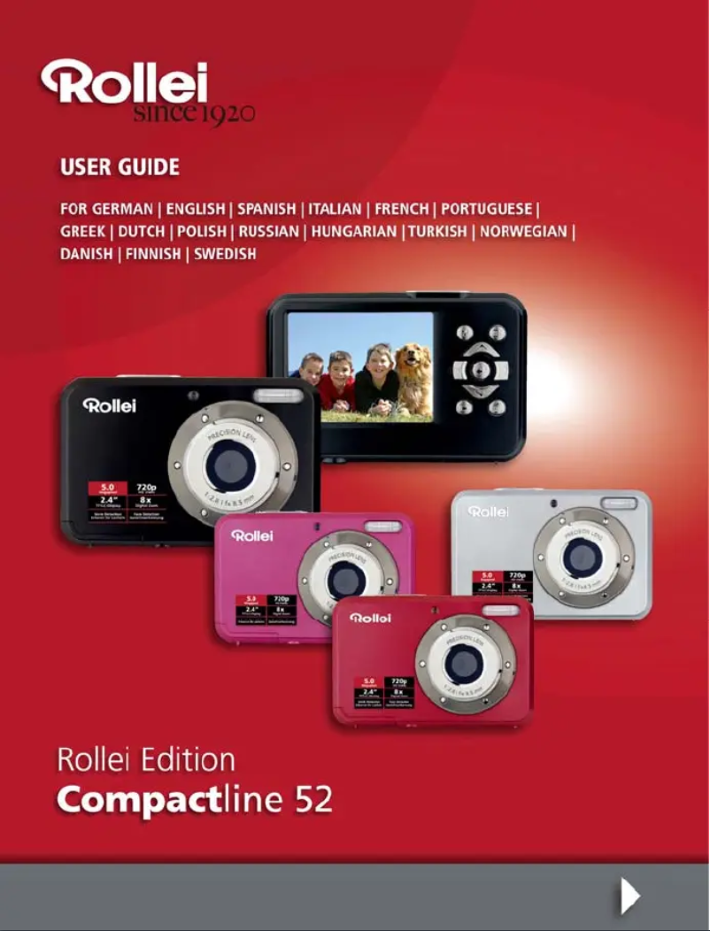 Page 1 de la notice Manuel utilisateur Rollei Compactline 52
