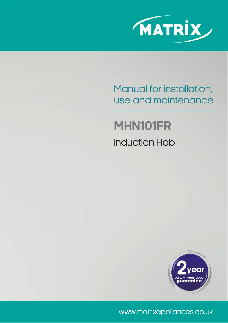 Page 1 of the manual User Manual Matrix MHN101FR