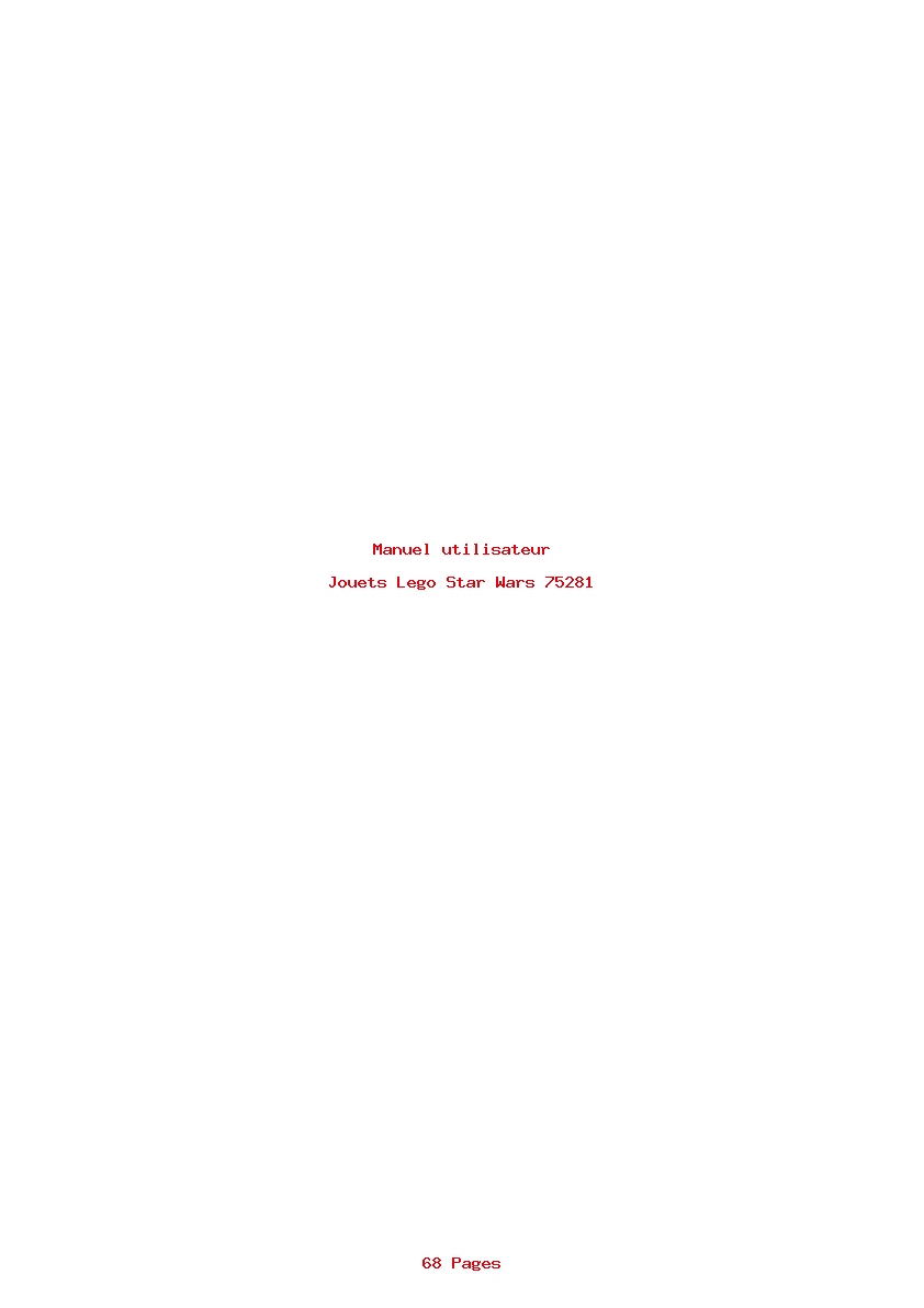 Page 1 de la notice Manuel utilisateur Lego Star Wars 75281