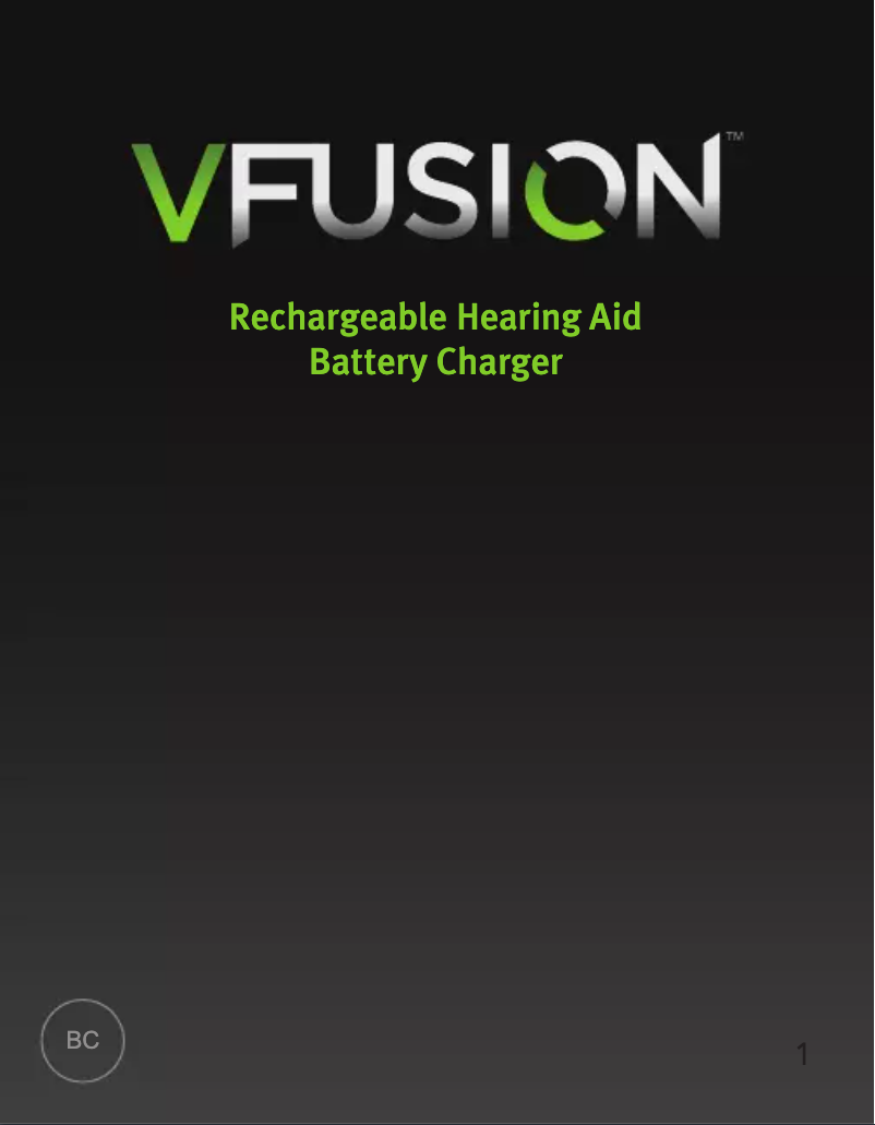 Page 1 de la notice Manuel utilisateur Starkey VFusion