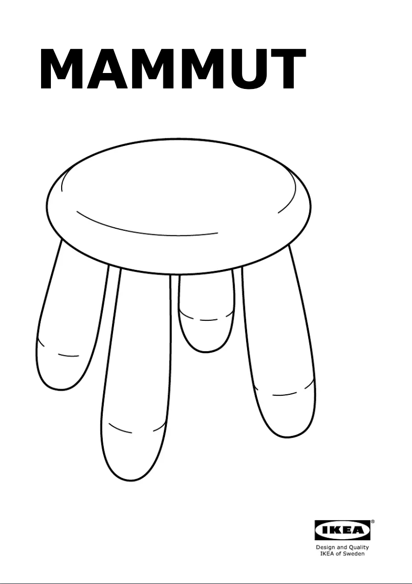 Page 1 de la notice Manuel utilisateur Ikea MAMMUT 903.653.59