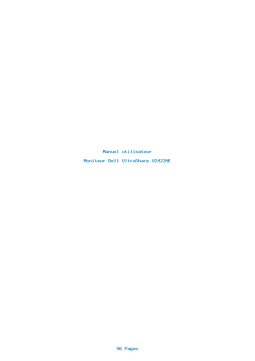 Page 1 de la notice Manuel utilisateur Dell UltraSharp U2422HE