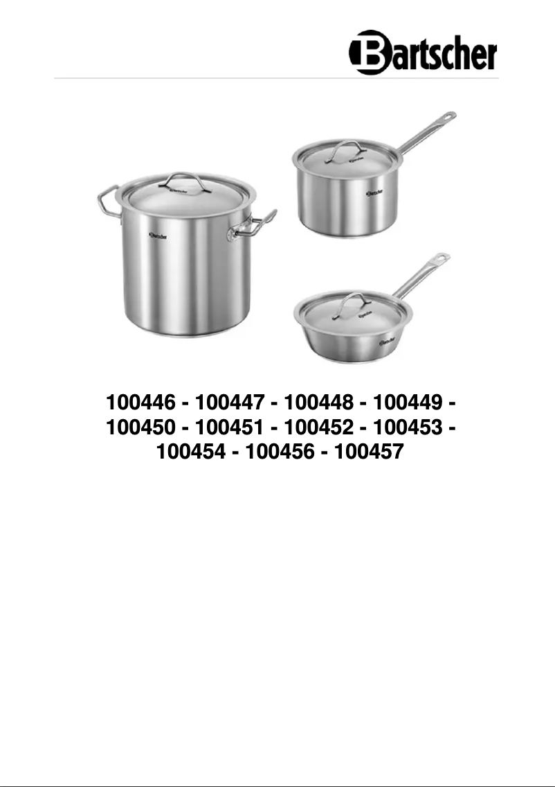 Page 1 of the manual User Manual Bartscher 100446