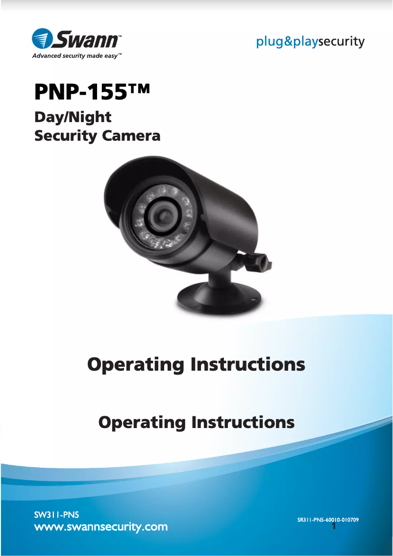 Page 1 de la notice Manuel utilisateur Swann PNP-155
