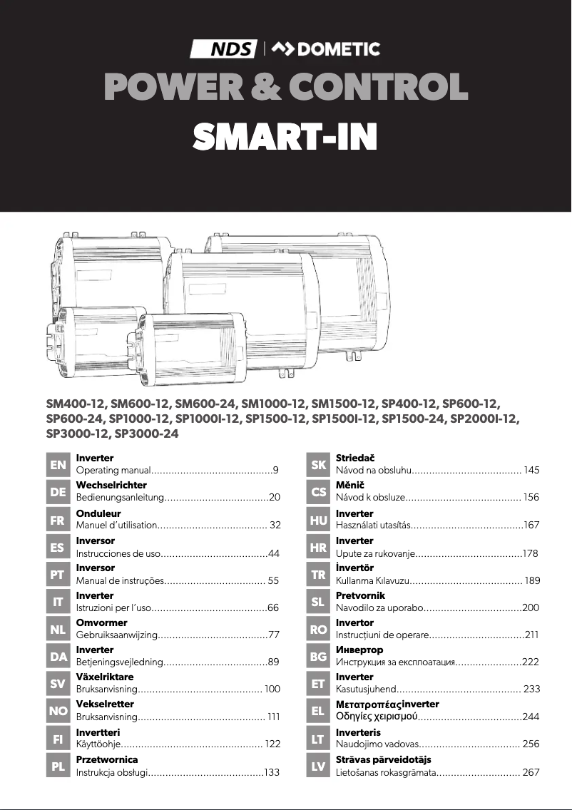 Page 1 de la notice Manuel utilisateur Dometic SP1500-24