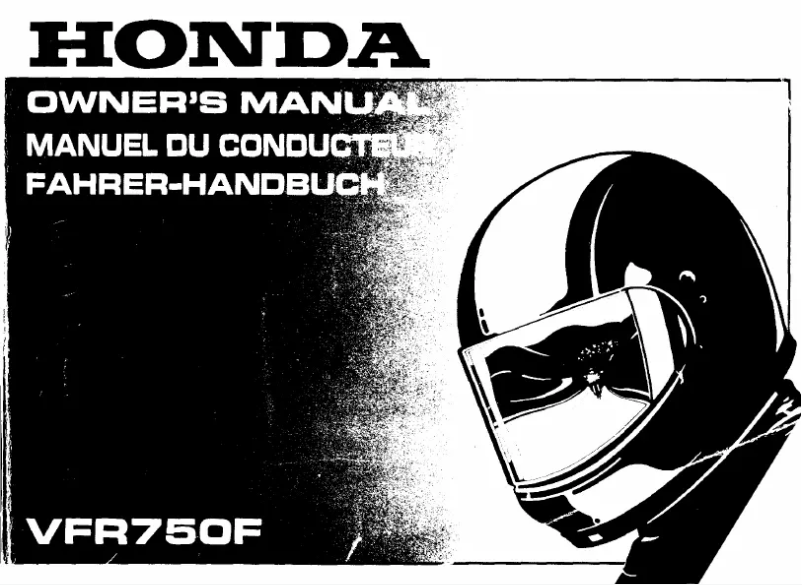 Page 1 de la notice Manuel utilisateur Honda VFR750F (1994)