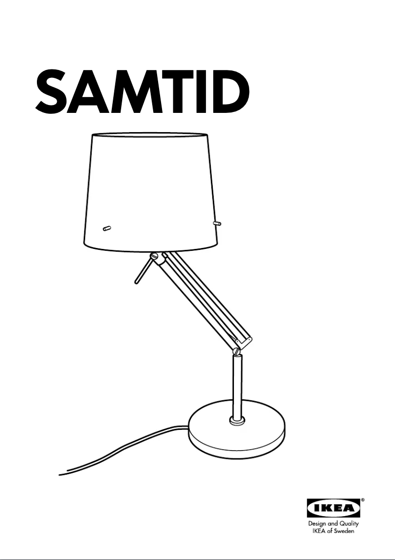 Page 1 de la notice Manuel utilisateur Ikea SAMTID (Desk)