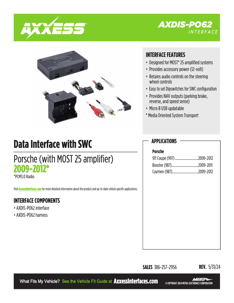 Page 1 de la notice Fiche technique AXESS AXDIS-PO62