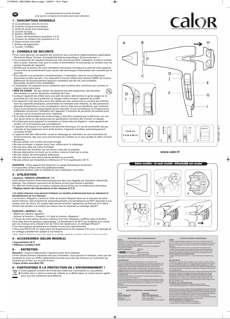 Página 1 del manual Manual de usuario Calor Ac Respect CV7650C0