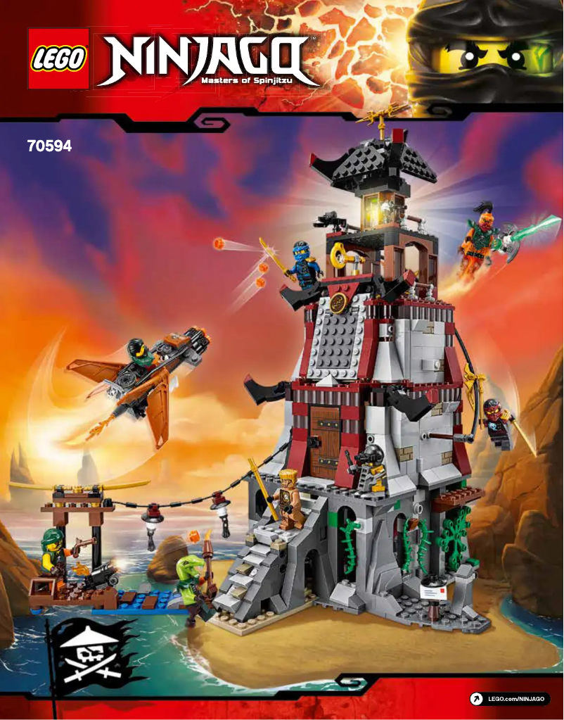 Page 1 de la notice Manuel utilisateur Lego Ninjago 70594