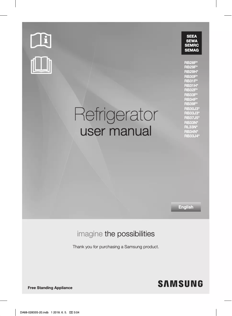 Página 1 del manual Manual de usuario Samsung RB29HSR2DWW