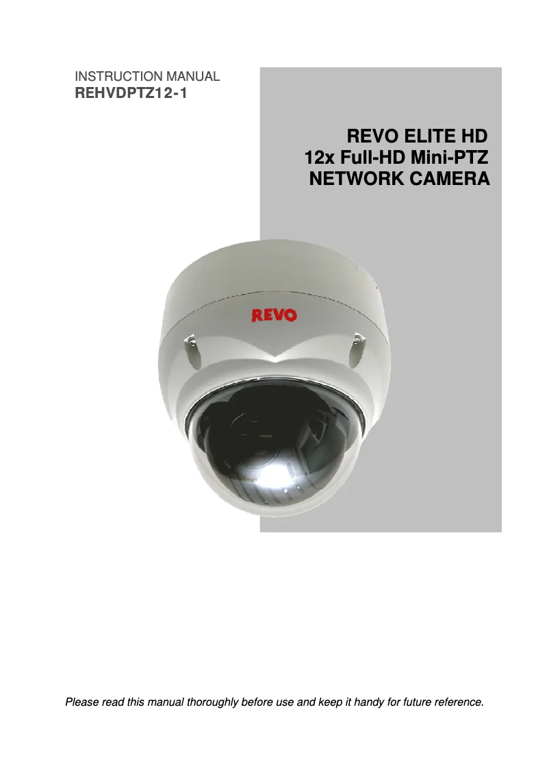 Page 1 de la notice Manuel utilisateur REVO REHVDPTZ12-1